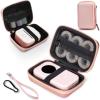 imageMemoking T02 Hard Storage Case  Compatible with Phomemo D30 SUPVAN E10 NIIMBOT D11 JADENS D110 and More with Zipper Mesh Pocket Waterproof Shockproof Case Pink Only CasePink