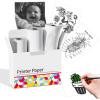 imageMemoking White NonAdhesive Thermal Paper M02 Paper for M02 M02 Pro M02S M03 M03AS M04S Mini Printer 53mmx65mRoll Black on White 3 Rolls Compatible with Phomemo Printer Paper