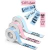 imageQ31 Color Labels  D30 Label Tape for Q30  Q31  Q32  Q30S  D35 Label Maker Tape  BluePinkLight Blue12x40mm  Memoking Q30S Labels Compatible with Phomemo D35 Labels Q303 Rolls125 PCSRoll