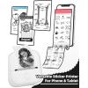 imageMemoking Mini Printer  Sticker Printer T02 Thermal Sticker Maker Machine Mini Portable Pocket Machine Inkless Label Maker for Anatomy Flashcard Journal Note Receipt Kids BlackWhite