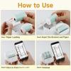 imageMemoking Mini Printer  Sticker Printer T02 Thermal Sticker Maker Machine Mini Portable Pocket Machine Inkless Label Maker for Anatomy Flashcard Journal Note Receipt Kids BlackWhite