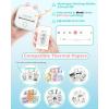 imageMemoking Mini Printer  Sticker Printer T02 Thermal Sticker Maker Machine Mini Portable Pocket Machine Inkless Label Maker for Anatomy Flashcard Journal Note Receipt Kids BlackGreen