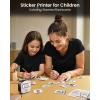 imageMemoking Mini Printer  Sticker Printer T02 Thermal Sticker Maker Machine Mini Portable Pocket Machine Inkless Label Maker for Anatomy Flashcard Journal Note Receipt Kids BlackBlack