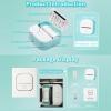 imageMemoking Mini Printer  Sticker Printer T02 Thermal Sticker Maker Machine Mini Portable Pocket Machine Inkless Label Maker for Anatomy Flashcard Journal Note Receipt Kids BlackGreen