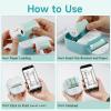 imageMemoking Mini Printer  Sticker Printer T02 Thermal Sticker Maker Machine Mini Portable Pocket Machine Inkless Label Maker for Anatomy Flashcard Journal Note Receipt Kids BlackGreen