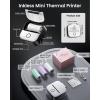 imageMemoking Mini Printer  Sticker Printer T02 Thermal Sticker Maker Machine Mini Portable Pocket Machine Inkless Label Maker for Anatomy Flashcard Journal Note Receipt Kids BlackBlack
