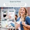 imageMemoking Mini Printer  Sticker Printer T02 Thermal Sticker Maker Machine Mini Portable Pocket Machine Inkless Label Maker for Anatomy Flashcard Journal Note Receipt Kids BlackWhite