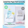imageMemoking Mini Printer  Sticker Printer T02 Thermal Sticker Maker Machine Mini Portable Pocket Machine Inkless Label Maker for Anatomy Flashcard Journal Note Receipt Kids BlackWhite