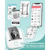 imageMemoking Mini Printer  Sticker Printer T02 Thermal Sticker Maker Machine Mini Portable Pocket Machine Inkless Label Maker for Anatomy Flashcard Journal Note Receipt Kids BlackGreen