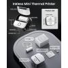 imageMemoking Mini Printer  Sticker Printer T02 Thermal Sticker Maker Machine Mini Portable Pocket Machine Inkless Label Maker for Anatomy Flashcard Journal Note Receipt Kids BlackBlack