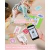 imageMemoking Mini Printer  Sticker Printer T02 Thermal Sticker Maker Machine Mini Portable Pocket Machine Inkless Label Maker for Anatomy Flashcard Journal Note Receipt Kids BlackPink