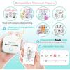 imageMemoking Mini Printer  Sticker Printer T02 Thermal Sticker Maker Machine Mini Portable Pocket Machine Inkless Label Maker for Anatomy Flashcard Journal Note Receipt Kids BlackGreen
