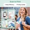 imageMemoking Mini Printer  Sticker Printer T02 Thermal Sticker Maker Machine Mini Portable Pocket Machine Inkless Label Maker for Anatomy Flashcard Journal Note Receipt Kids BlackGreen