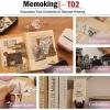 imageMemoking Mini Printer  Sticker Printer T02 Thermal Sticker Maker Machine Mini Portable Pocket Machine Inkless Label Maker for Anatomy Flashcard Journal Note Receipt Kids BlackPink