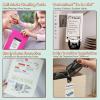 imageMemoking Mini Printer  Sticker Printer T02 Thermal Sticker Maker Machine Mini Portable Pocket Machine Inkless Label Maker for Anatomy Flashcard Journal Note Receipt Kids BlackGreen