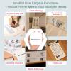 imageMemoking Mini Printer  Sticker Printer T02 Thermal Sticker Maker Machine Mini Portable Pocket Machine Inkless Label Maker for Anatomy Flashcard Journal Note Receipt Kids BlackWhite