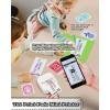 imageMemoking Mini Printer  Sticker Printer T02 Thermal Sticker Maker Machine Mini Portable Pocket Machine Inkless Label Maker for Anatomy Flashcard Journal Note Receipt Kids BlackWhite