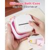 imageMemoking T02 Protective Case  Unicorn Shape Soft Silicone Cute Design Printer Cover Compatible with T02 Mini Sticker Thermal Portable Pocket Printer Pink