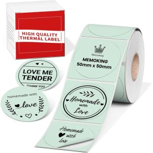 imageM110 Thermal Labels  for M100M110M220M160M221M150 M250M260 Printer Compatible with Phomemo Labels 196quot50mm Colorful Circle Sticker Paper for DIY Design QR Code Thanks Card AddressGreen