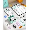imageMemoking Mini Printer  Portable Sticker Printer Q02E Pocket Thermal Inkless Sticker Maker Bluetooth Print Pod Small Receipt Printer for Study Note Anatomical Diagrams Scrapbook Journal Gift DIYGreen