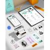 imageMemoking Mini Printer  Portable Sticker Printer Q02E Pocket Thermal Inkless Sticker Maker Bluetooth Print Pod Small Receipt Printer for Study NoteDiagrams Scrapbook Journal Gift DIYWhite