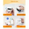 imageMemoking Mini Printer  Portable Sticker Printer Q02E Pocket Thermal Inkless Sticker Maker Bluetooth Print Pod Small Receipt Printer for Study NoteDiagrams Scrapbook Journal Gift DIYWhite