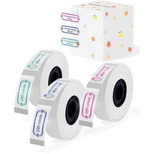 imageD30 Label Maker Tape  Color Fonts on ClearTransparent D30 Labels SelfAdhesive Compatible with Phomemo D30 14mm x 30mm 055quot x 118quot 210 LabelsRoll 3 Rolls Red x 1 Blue x 1 Green x 1Multicolor