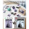 image:imageMemoking T02 Sticker Paper Holographic Silver Compatible with T02M02Q02ET02 ProD20D21 Print Pods Mini Printer Thermal Sticky Labels 50mmx35m for Journal Photo Texts Study Notes Sticker 3 RollsPurple