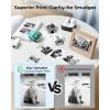 image:imageMemoking T02 Sticker Paper Holographic Silver Compatible with T02M02Q02ET02 ProD20D21 Print Pods Mini Printer Thermal Sticky Labels 50mmx35m for Journal Photo Texts Study Notes Sticker 3 RollsWhite