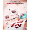 image:imageMemoking T02 Sticker Paper Holographic Silver Compatible with T02M02Q02ET02 ProD20D21 Print Pods Mini Printer Thermal Sticky Labels 50mmx35m for Journal Photo Texts Study Notes Sticker 3 RollsTransparent Red