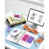 image:imageMemoking T02 Sticker Paper Holographic Silver Compatible with T02M02Q02ET02 ProD20D21 Print Pods Mini Printer Thermal Sticky Labels 50mmx35m for Journal Photo Texts Study Notes Sticker 3 RollsPurplePinkOrange