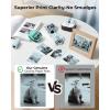 image:imageMemoking T02 Sticker Paper Holographic Silver Compatible with T02M02Q02ET02 ProD20D21 Print Pods Mini Printer Thermal Sticky Labels 50mmx35m for Journal Photo Texts Study Notes Sticker 3 RollsGreen