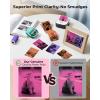 image:imageMemoking T02 Sticker Paper Holographic Silver Compatible with T02M02Q02ET02 ProD20D21 Print Pods Mini Printer Thermal Sticky Labels 50mmx35m for Journal Photo Texts Study Notes Sticker 3 RollsPurplePinkOrange
