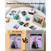image:imageMemoking T02 Sticker Paper Holographic Silver Compatible with T02M02Q02ET02 ProD20D21 Print Pods Mini Printer Thermal Sticky Labels 50mmx35m for Journal Photo Texts Study Notes Sticker 3 RollsPurpleOrangeGreen