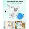 image:imageMemoking T02 Sticker Paper Holographic Silver Compatible with T02M02Q02ET02 ProD20D21 Print Pods Mini Printer Thermal Sticky Labels 50mmx35m for Journal Photo Texts Study Notes Sticker 3 RollsWhite
