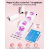 image:imageMemoking T02 Sticker Paper Holographic Silver Compatible with T02M02Q02ET02 ProD20D21 Print Pods Mini Printer Thermal Sticky Labels 50mmx35m for Journal Photo Texts Study Notes Sticker 3 RollsTransparent GreenBluePink