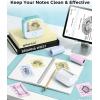 image:imageMemoking T02 Sticker Paper Holographic Silver Compatible with T02M02Q02ET02 ProD20D21 Print Pods Mini Printer Thermal Sticky Labels 50mmx35m for Journal Photo Texts Study Notes Sticker 3 RollsYellowPinkBlue