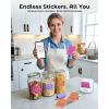 image:imageMemoking T02 Sticker Paper Holographic Silver Compatible with T02M02Q02ET02 ProD20D21 Print Pods Mini Printer Thermal Sticky Labels 50mmx35m for Journal Photo Texts Study Notes Sticker 3 RollsPurplePinkOrange
