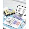 image:imageMemoking T02 Sticker Paper Holographic Silver Compatible with T02M02Q02ET02 ProD20D21 Print Pods Mini Printer Thermal Sticky Labels 50mmx35m for Journal Photo Texts Study Notes Sticker 3 RollsPurple