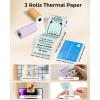 image:imageMemoking T02 Sticker Paper Holographic Silver Compatible with T02M02Q02ET02 ProD20D21 Print Pods Mini Printer Thermal Sticky Labels 50mmx35m for Journal Photo Texts Study Notes Sticker 3 RollsPurpleOrangeGreen