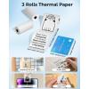 image:imageMemoking T02 Sticker Paper Holographic Silver Compatible with T02M02Q02ET02 ProD20D21 Print Pods Mini Printer Thermal Sticky Labels 50mmx35m for Journal Photo Texts Study Notes Sticker 3 RollsTransparent