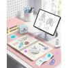 image:imageMemoking T02 Sticker Paper Holographic Silver Compatible with T02M02Q02ET02 ProD20D21 Print Pods Mini Printer Thermal Sticky Labels 50mmx35m for Journal Photo Texts Study Notes Sticker 3 RollsTransparent GreenBluePink