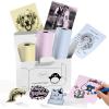 image:imageMemoking T02 Sticker Paper Holographic Silver Compatible with T02M02Q02ET02 ProD20D21 Print Pods Mini Printer Thermal Sticky Labels 50mmx35m for Journal Photo Texts Study Notes Sticker 3 RollsYellowPinkBlue