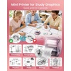 image:imageMemoking 300DPI Mini Sticker Printer  T02 Pro Print Pod Mini Printer for Smartphon Bluetooth Inkless Sticker Maker Portable Mini Thermal Printer Photo Printer HD Print for Home School Home Gift