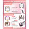 image:imageMemoking 300DPI Mini Sticker Printer  T02 Pro Print Pod Mini Printer for Smartphon Bluetooth Inkless Sticker Maker Portable Mini Thermal Printer Photo Printer HD Print for Home School Home Gift