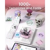 image:imageMemoking 300DPI Mini Sticker Printer  T02 Pro Print Pod Mini Printer for Smartphon Bluetooth Inkless Sticker Maker Portable Mini Thermal Printer Photo Printer HD Print for Home School Home Gift