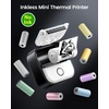image:imageMemoking Sticker Printer Box T02 Mini Printer  AI Sticker Maker for Kids Print Pod Inkless Bluetooth ThermalPrinter Gift for Teen Girls amp Boys for Study Note Journal Photos DIY Gift 6 RollsBlack