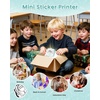 image:imageMemoking Sticker Printer Box T02 Mini Printer  AI Sticker Maker for Kids Print Pod Inkless Bluetooth ThermalPrinter Gift for Teen Girls amp Boys for Study Note Journal Photos DIY Gift 6 RollsGreen
