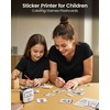 image:imageMemoking Sticker Printer Box T02 Mini Printer  AI Sticker Maker for Kids Print Pod Inkless Bluetooth ThermalPrinter Gift for Teen Girls amp Boys for Study Note Journal Photos DIY Gift 6 RollsBlack
