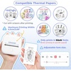 image:imageMemoking Sticker Printer Box T02 Mini Printer  AI Sticker Maker for Kids Print Pod Inkless Bluetooth ThermalPrinter Gift for Teen Girls amp Boys for Study Note Journal Photos DIY Gift 6 RollsWhite
